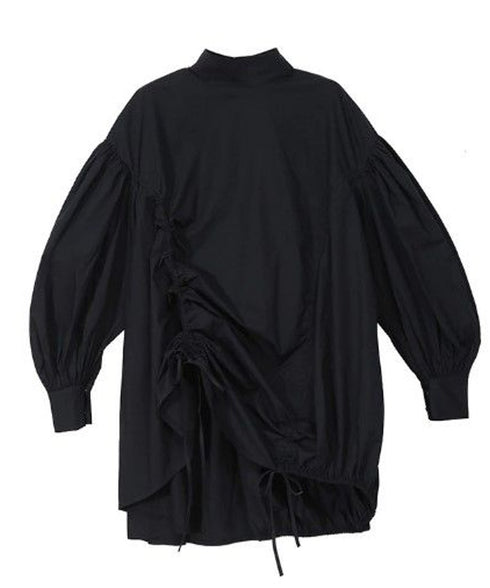 Drawstring Ruched Volume Blouse